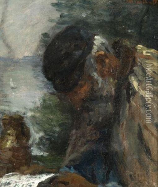Le Vieux Marin Oil Painting - Adolphe Felix Cals