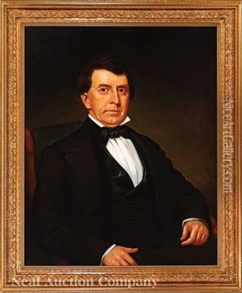 Portrait Of A Gentleman Oil Painting - William Garl Brown