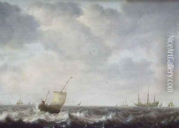Turbulent Sea Oil Painting - Pieter the Elder Mulier