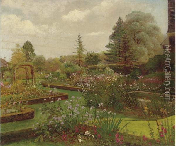 Hodges Garden, East Hampton, New York Oil Painting - Walter I. Cox