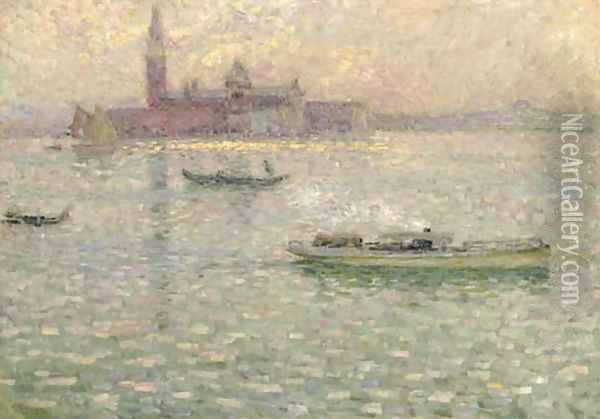 San Giorgio Maggiore, Venise Oil Painting - Henri Eugene Augustin Le Sidaner