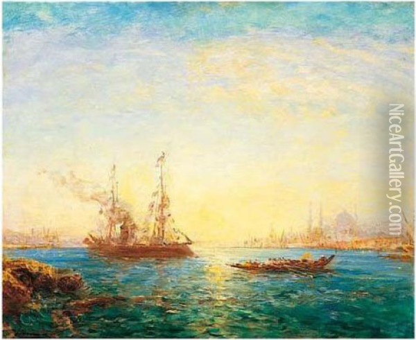 Le Bosphore, Constantinople Oil Painting - Felix Ziem
