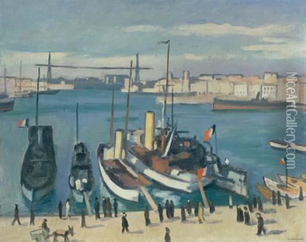Le Vieux Port, Marseille Oil Painting - Albert Marquet