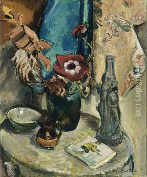 Nature Morte A L'anemone Oil Painting - Emile-Othon Friesz