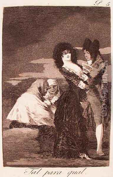 Two of a Kind Oil Painting - Francisco De Goya y Lucientes