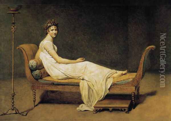 Madame Récamier 1800 Oil Painting - Jacques Louis David