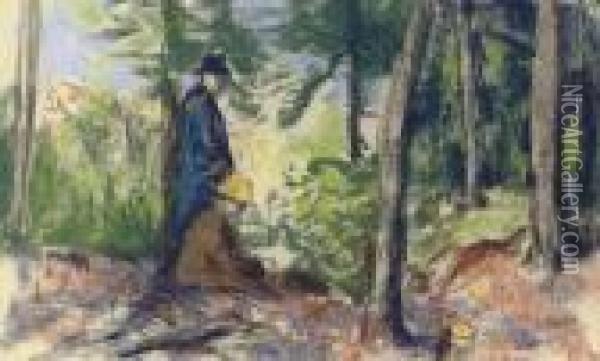 Sketchers In The Woods Oil Painting - Robert Henri