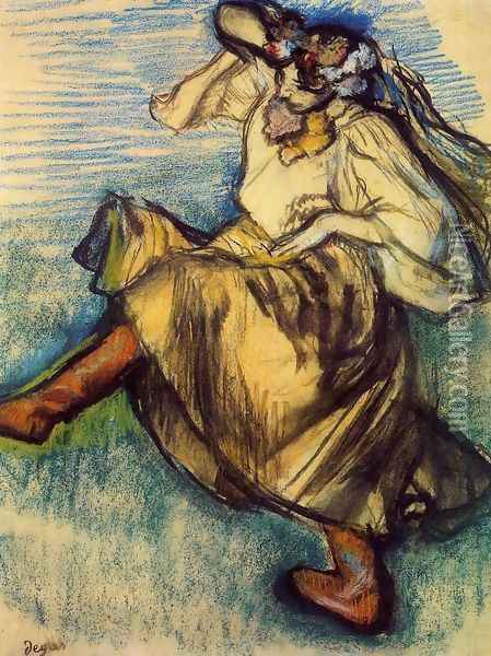 Russian Dancer I Oil Painting - Edgar Degas