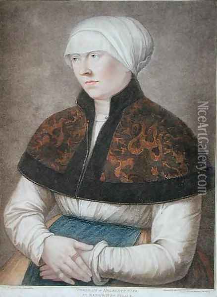 Portrait of Holbeins Wife Oil Painting - Hans Holbein the Younger