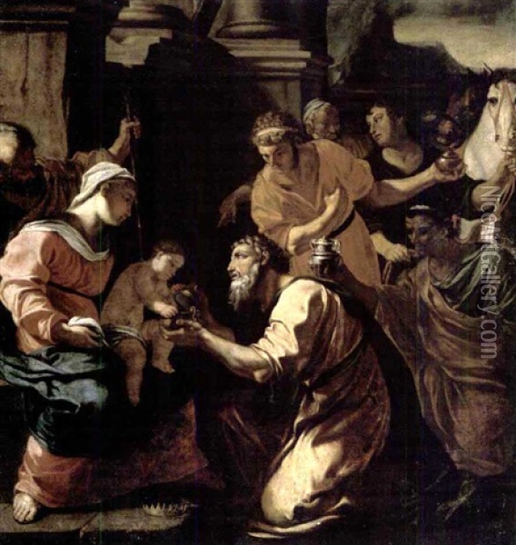 The Adoration Of The Magi Oil Painting - Charles Errard the Elder
