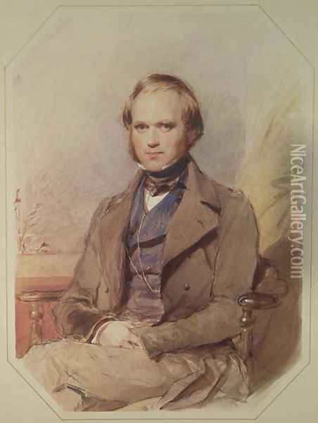 Portrait of Charles Darwin 1809-82, 1840 Oil Painting - George Richmond