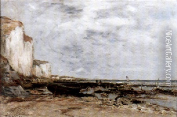 Kustlandskap Med Eka Och Figurer Oil Painting - Wilhelm von Gegerfelt