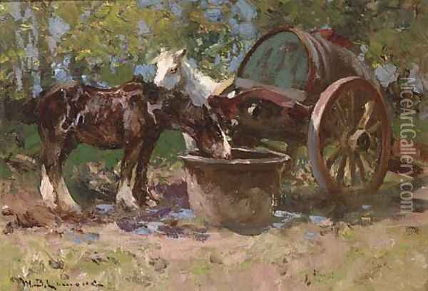 A midday rest Oil Painting - William Bradley Lamond