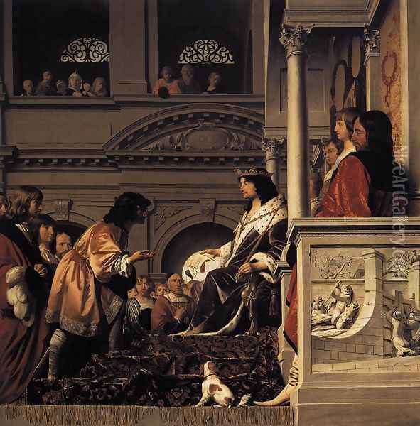 Count Willem II of Holland Granting Privileges 1655 Oil Painting - Caesar Van Everdingen