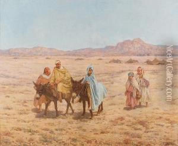 On The Way To Market Oil Painting - Louis-Auguste Girardot