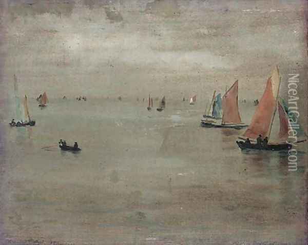 Boats coming home, Les Croisie Oil Painting - Bernard Sickert