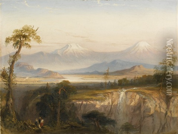 The Ravine Of The Desert (view From La Barranca Del Desierto) Oil Painting - Daniel Thomas Egerton