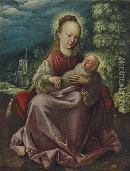 La Vierge A L'enfant Oil Painting - Albrecht Duerer