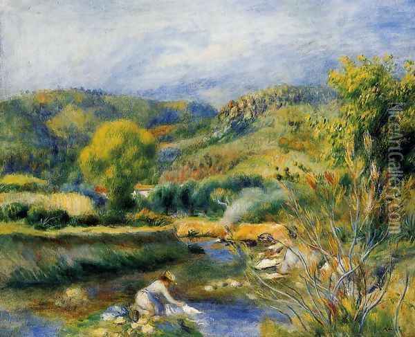 The Laundress Oil Painting - Pierre Auguste Renoir