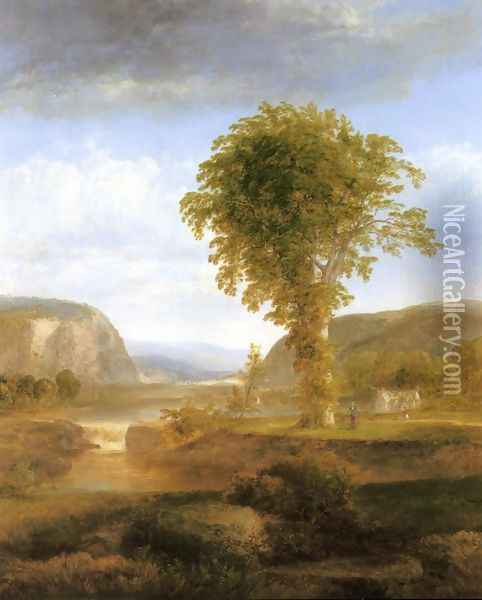 Scenery in the Catskills Oil Painting - Thomas Doughty