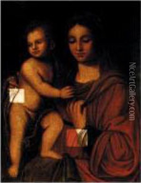 The Madonna And Child Oil Painting - Bernardino Luini