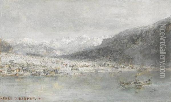Lac De Brienz (ballenberg) Oil Painting - Henri Leopold Girardet