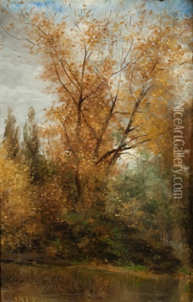 Herbstlandschaft Oil Painting - Louis Aime Japy