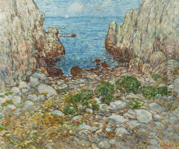 The Cove, Isles Of Shoals Oil Painting - Childe Hassam