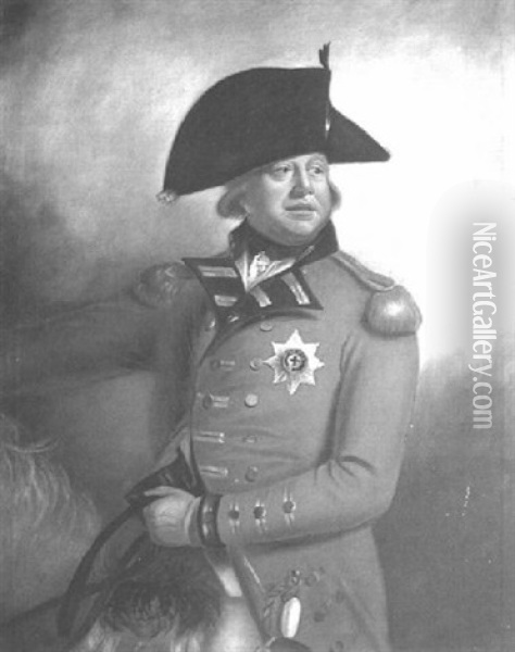 Portrait Of King George Iii Dressed In Uniform Oil Painting - Sir William Beechey
