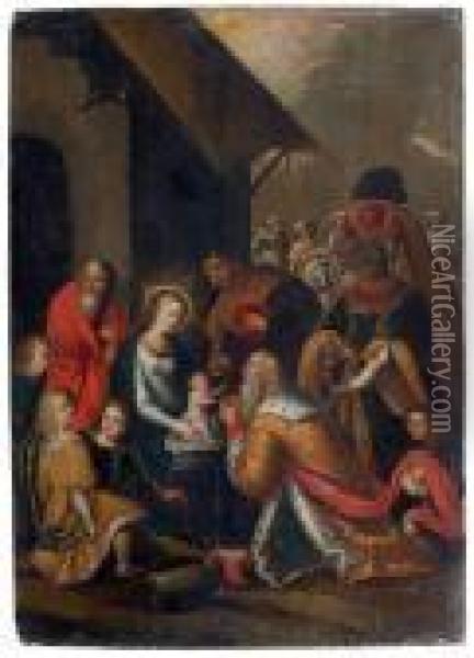 L'adoration Des Bergers Oil Painting - Louis de Caullery