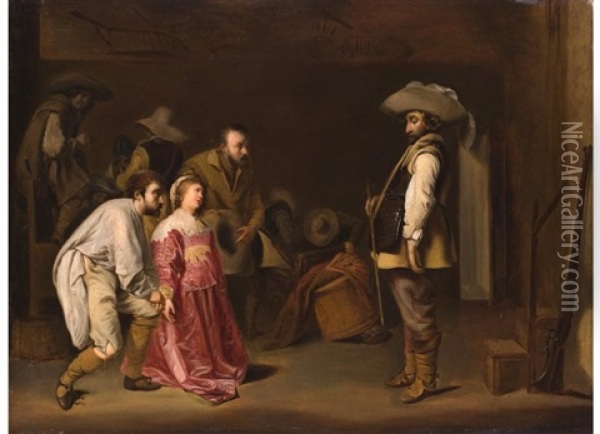 Maraudeure (felddiebe) Oil Painting - Willem Cornelisz Duyster