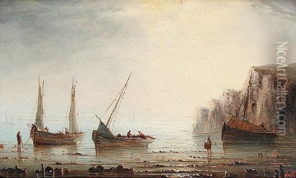 The Return From The Fishing Grounds Oil Painting - Theodore Gudin