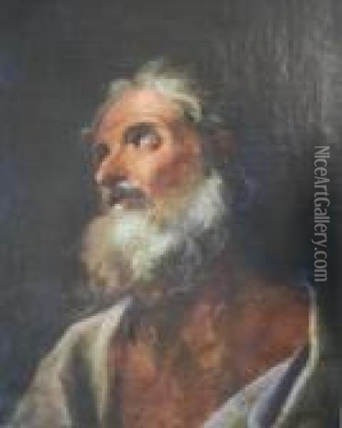 Head Of A Saint Oil Painting - Pier Francesco Mola