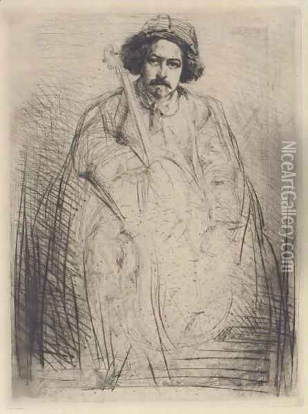 Becquet Oil Painting - James Abbott McNeill Whistler