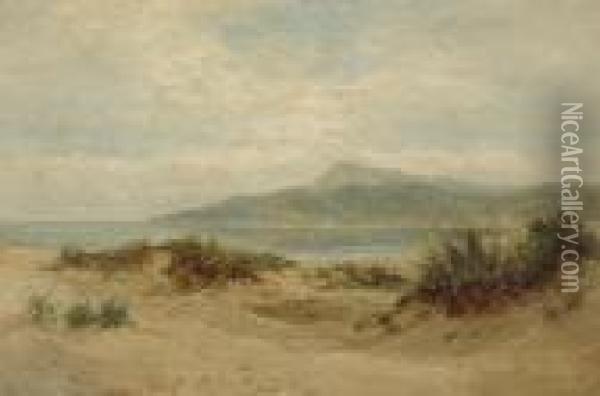 Sand Dunes, Barmouth Coast Oil Painting - Benjamin Williams Leader