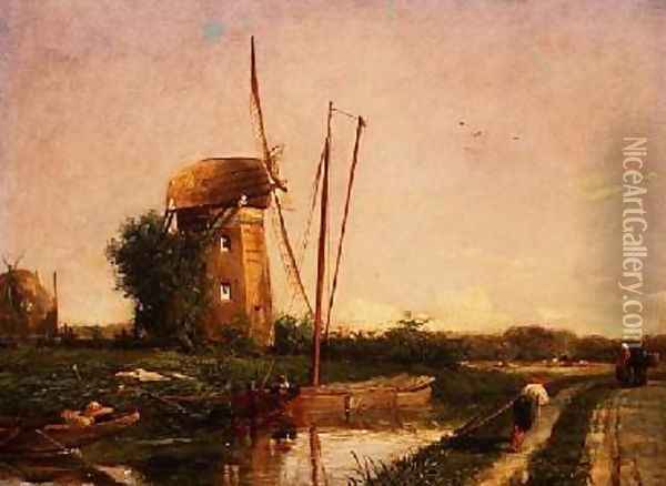 A Mill on the Hague Oil Painting - Anthony Mark