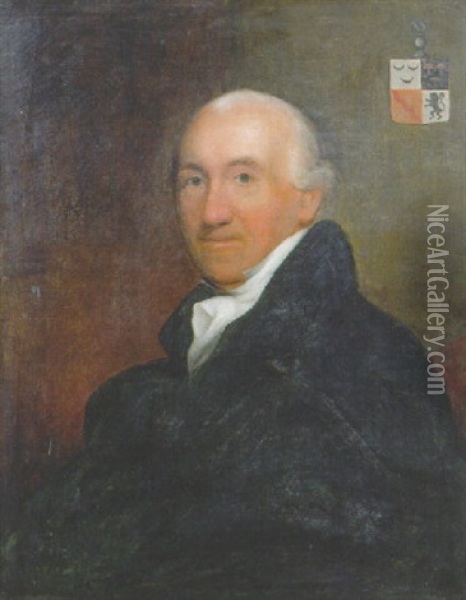 Portrait Of Rogier Gerard Van Polanen, Wearing A Lace Chemise Oil Painting - Charles Howard Hodges