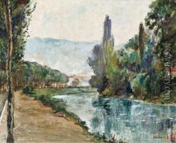 La Meuse A Anseremme Oil Painting - Pierre Thevenet