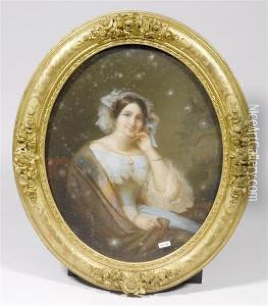 Portrait De La Grandeduchesse Anna Fiodorovna De Russie Oil Painting - Nancy Merienne