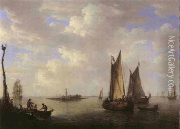 Hollandisches Seestuck Oil Painting - Johann Caspar Huber