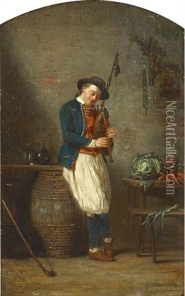 Musik In Der Kuche Oil Painting - Theophile Emmanuel Duverger