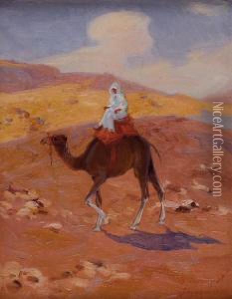 Arab Na Wielbladzie Oil Painting - Aleksander Laszenko
