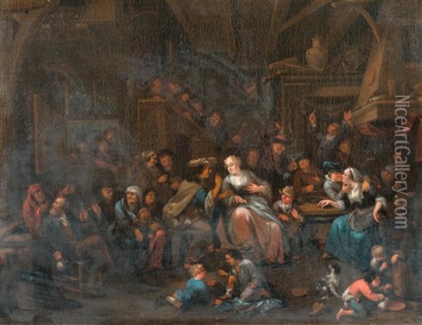Szene In Einer Taverne Oil Painting - Bernardus Van Schendel