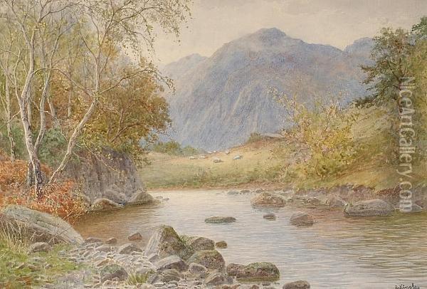 View Of Maidenmoor, Borrowdale Oil Painting - Albert Kinsley