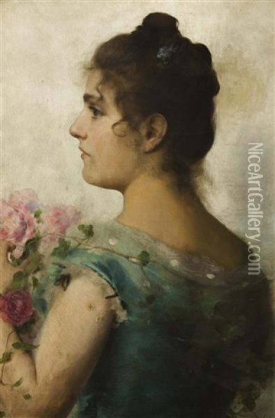 Flora Oil Painting - Federico Andreotti
