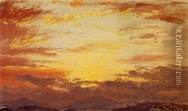 Sunset On July 26, 1870 Oil Painting - Jervis McEntee