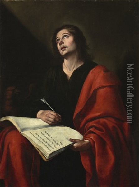 Saint John The Evangelist Oil Painting - Bartolome Esteban Murillo