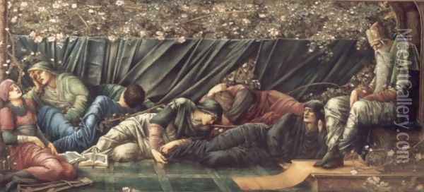 Council Chamber Oil Painting - Sir Edward Coley Burne-Jones