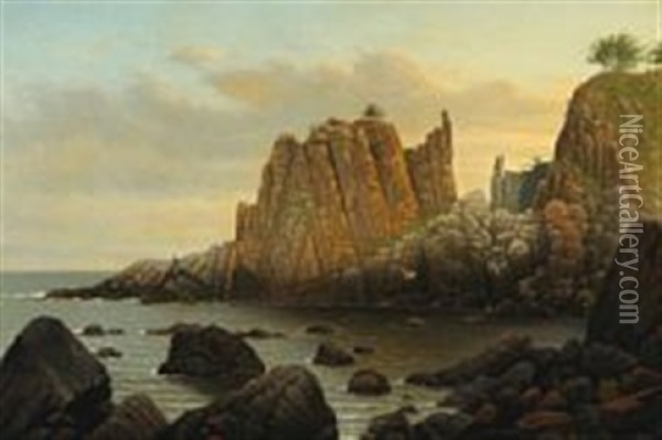 Den Gule Klippe Oil Painting - Ludvig Grundtvic