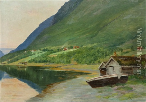 Fra Orstenvik Oil Painting - Johannes Martin Grimelund